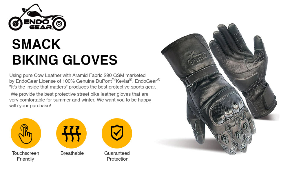 Bike hot sale leather gloves