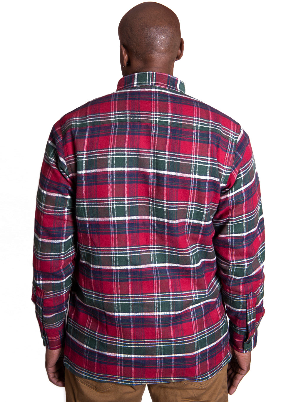 Motorcycle Cruiser Flannel Shirt built with Kevlar® (Red n Green)